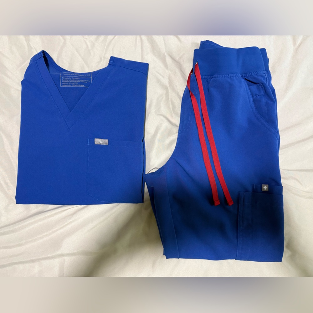 Royal Blue Figs Scrubs Set